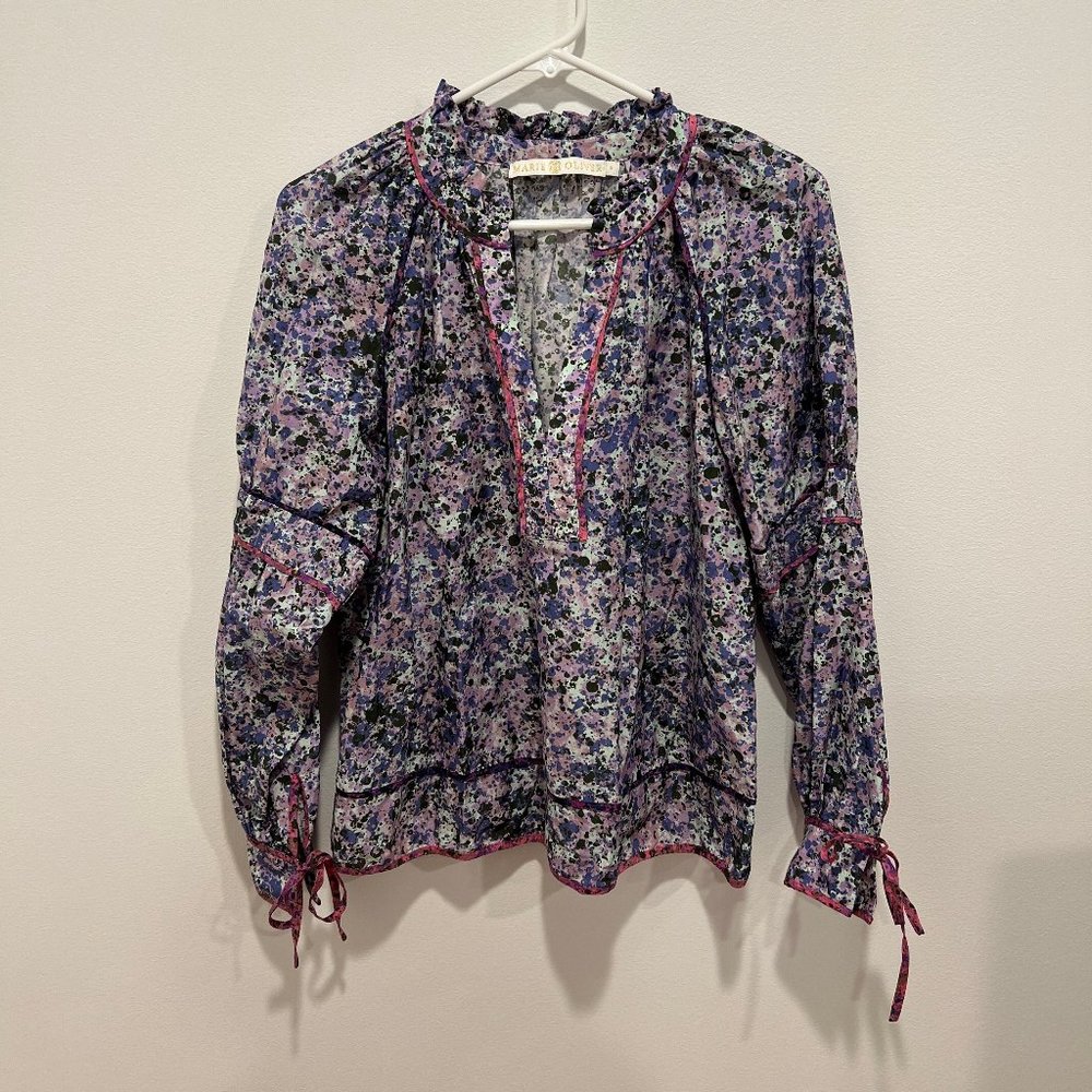 Marie Oliver Pippa Silk Blend Blouse in Size Small